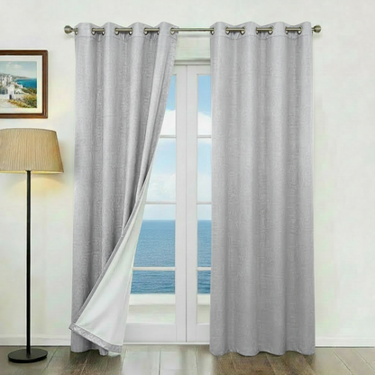 Staccato Homes Grommet Top Blackout Curtains – White Back Coating